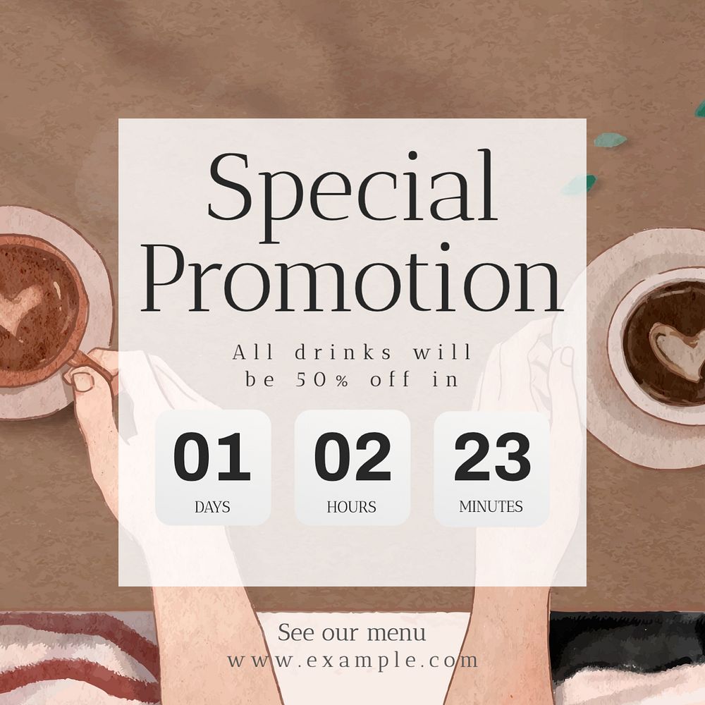 Special promotion Instagram post template