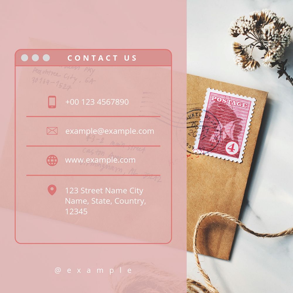 Contact us Instagram post template, editable design