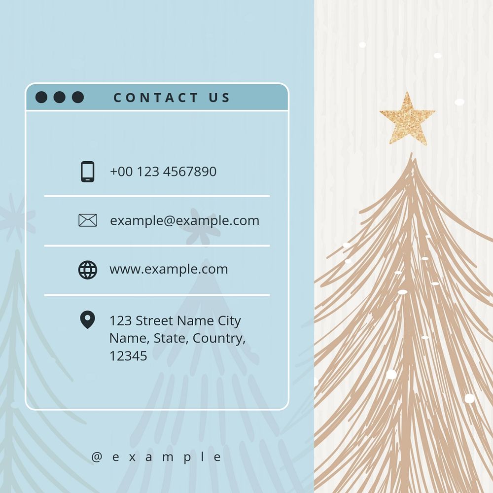 Contact us Instagram post template, editable design