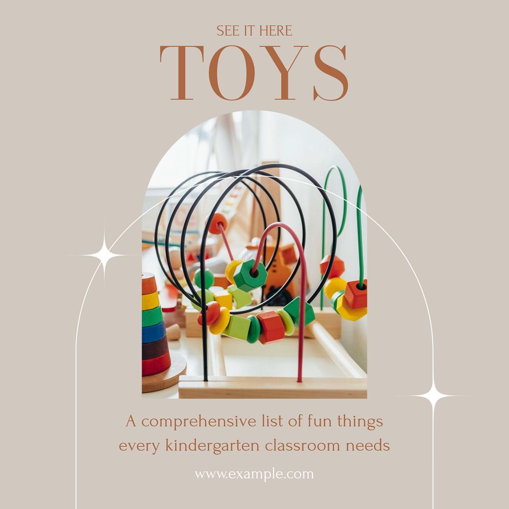 Toys Instagram post template, editable social media design