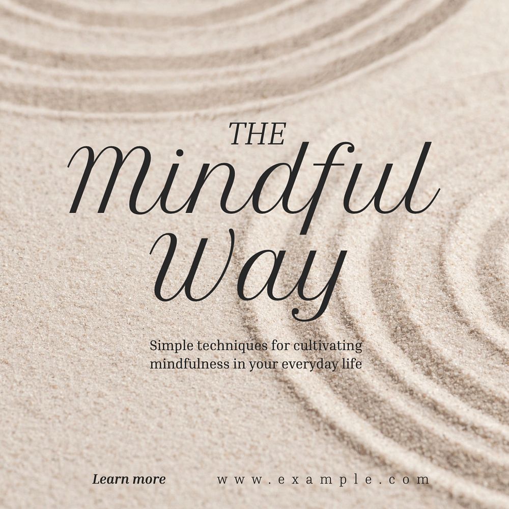 Mindfulness Instagram post template