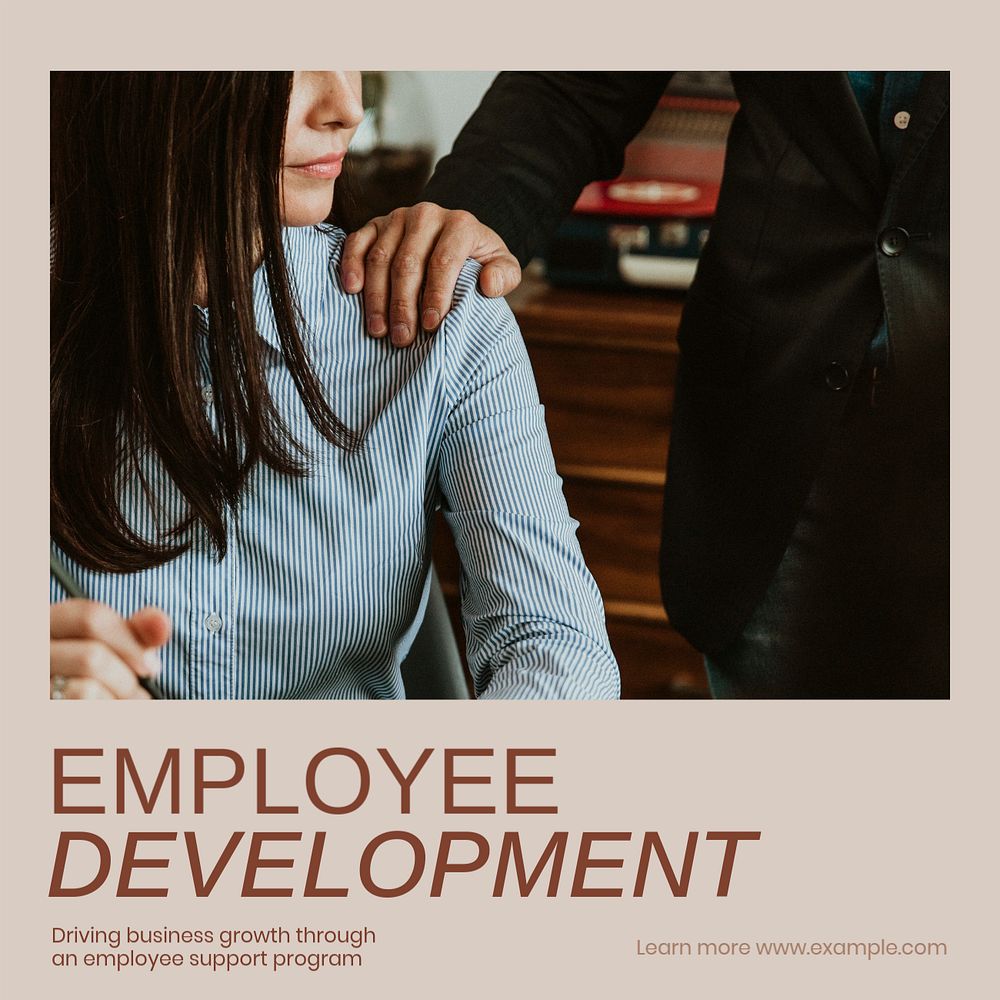 Employee development Instagram post template, editable social media design