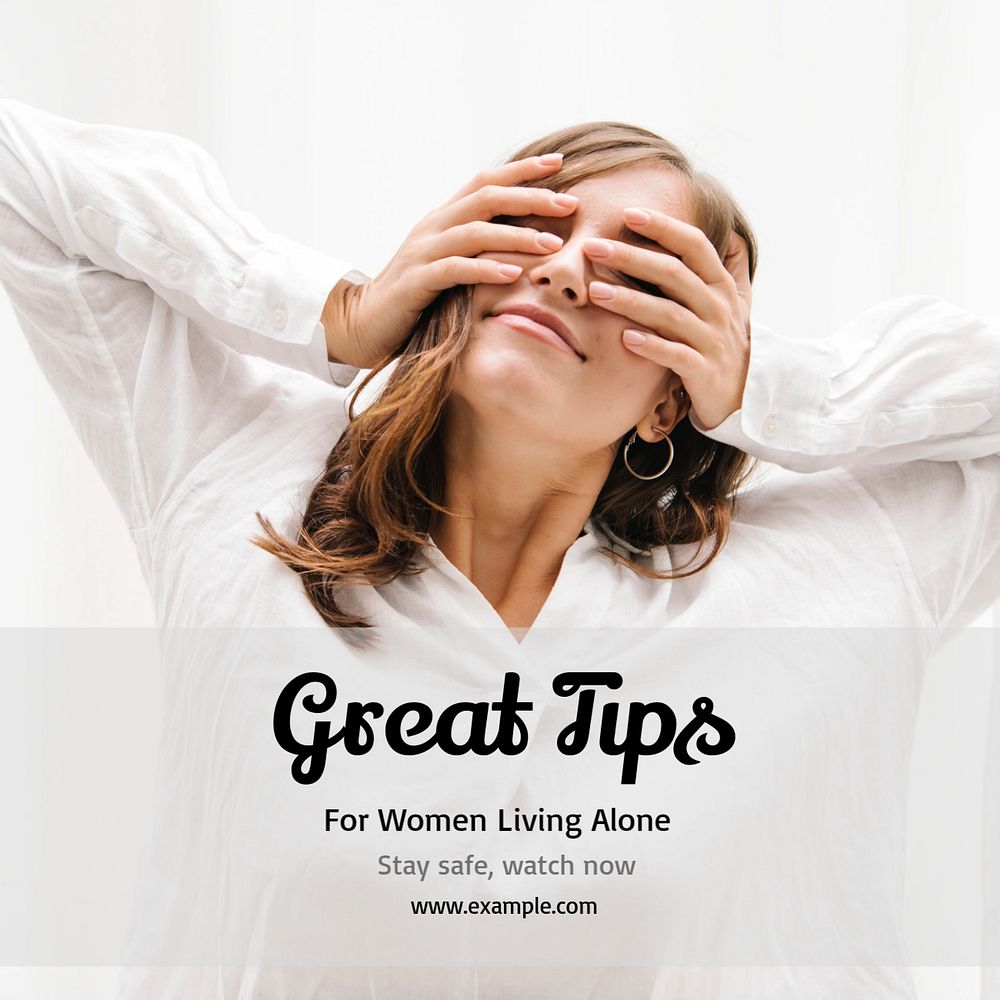 Great tips Instagram post template, editable text