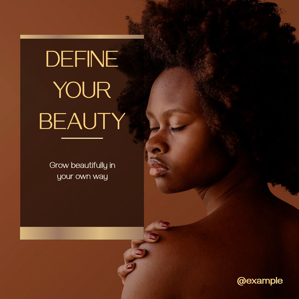 Define your beauty Instagram post template