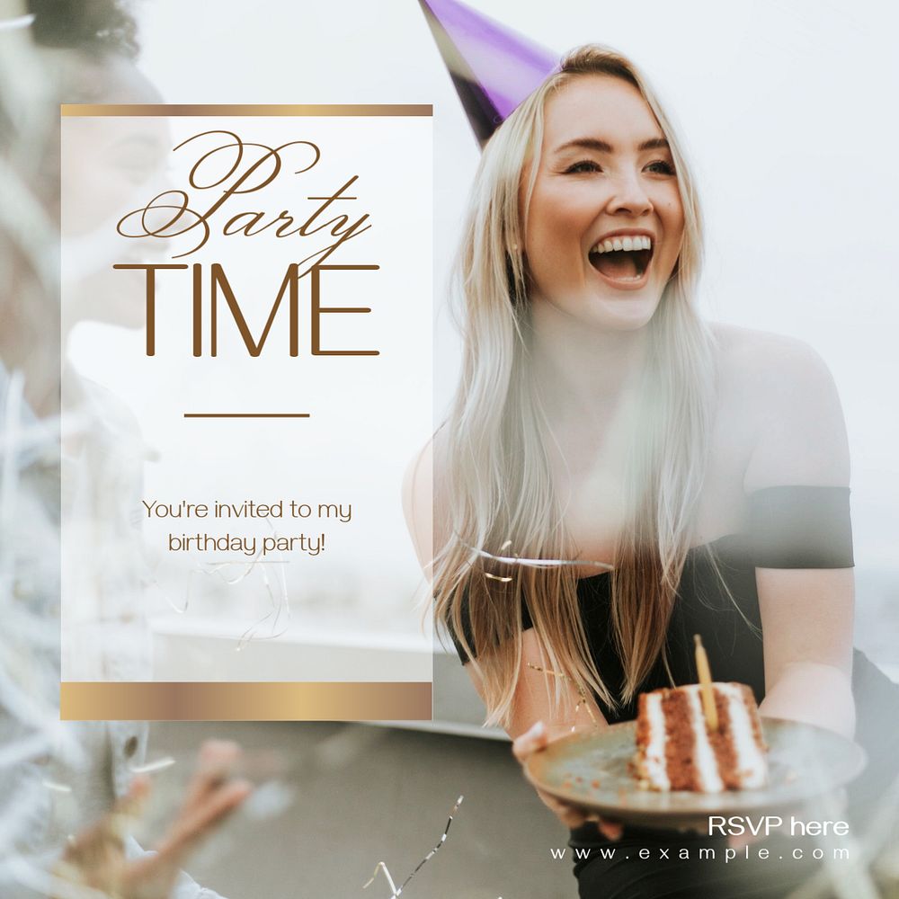 Party time Instagram post template, editable design