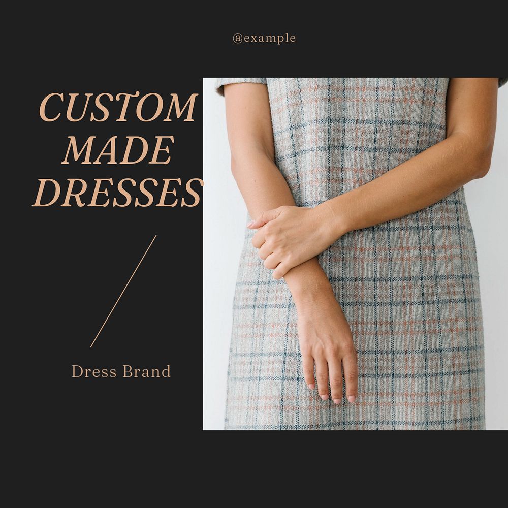 Dress brand Instagram post template, editable social media design