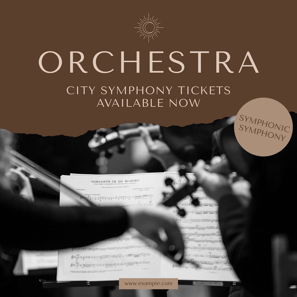 Orchestra Instagram post template, editable social media design