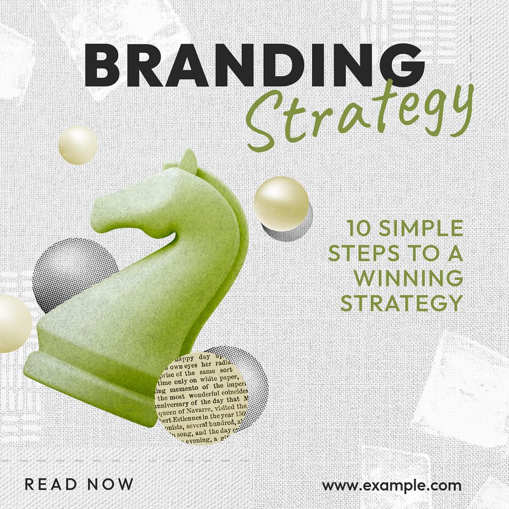 Branding strategy Facebook post template, editable design