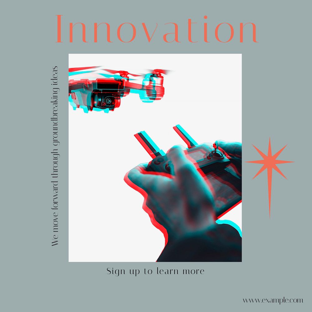 Innovation Instagram post template, editable social media design