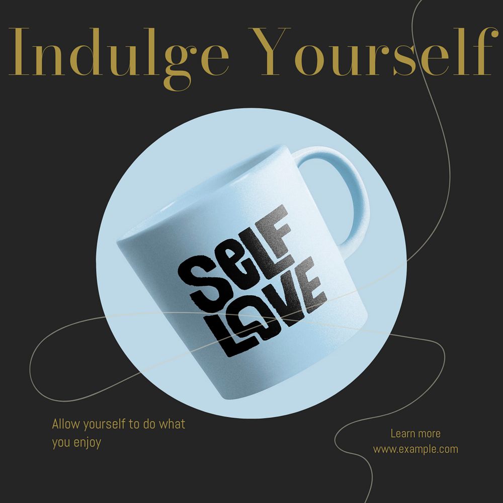 Indulge yourself Instagram post template, editable social media design