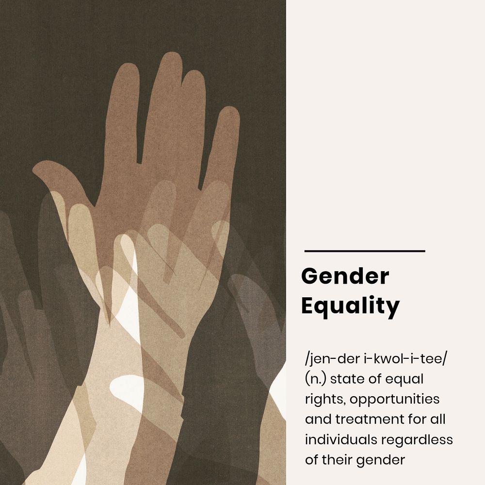 Gender equality Instagram post template, editable social media ad