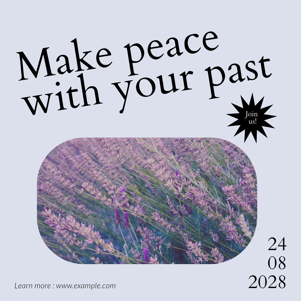 Make peace Instagram post template, editable social media ad