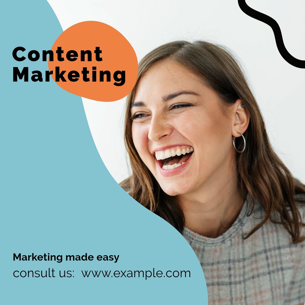 Content marketing Instagram post template, editable social media ad