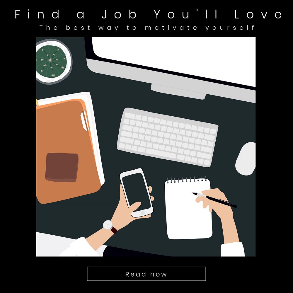 Dream job Instagram post template, editable social media ad