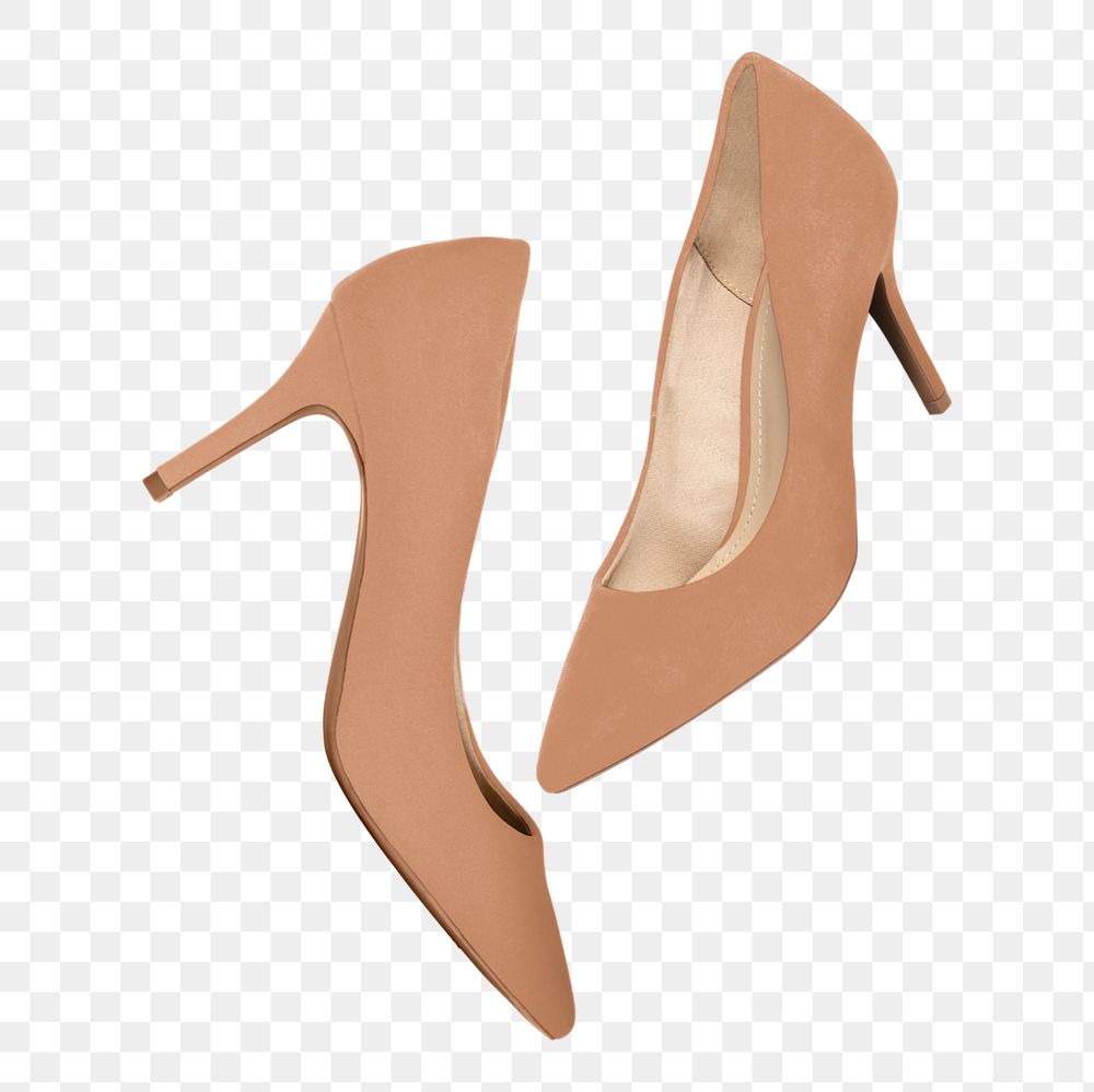 Beige high heels png  mockup element, editable fashion