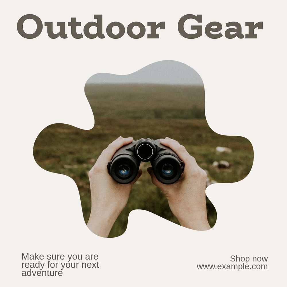 Outdoor gear social media template, editable design