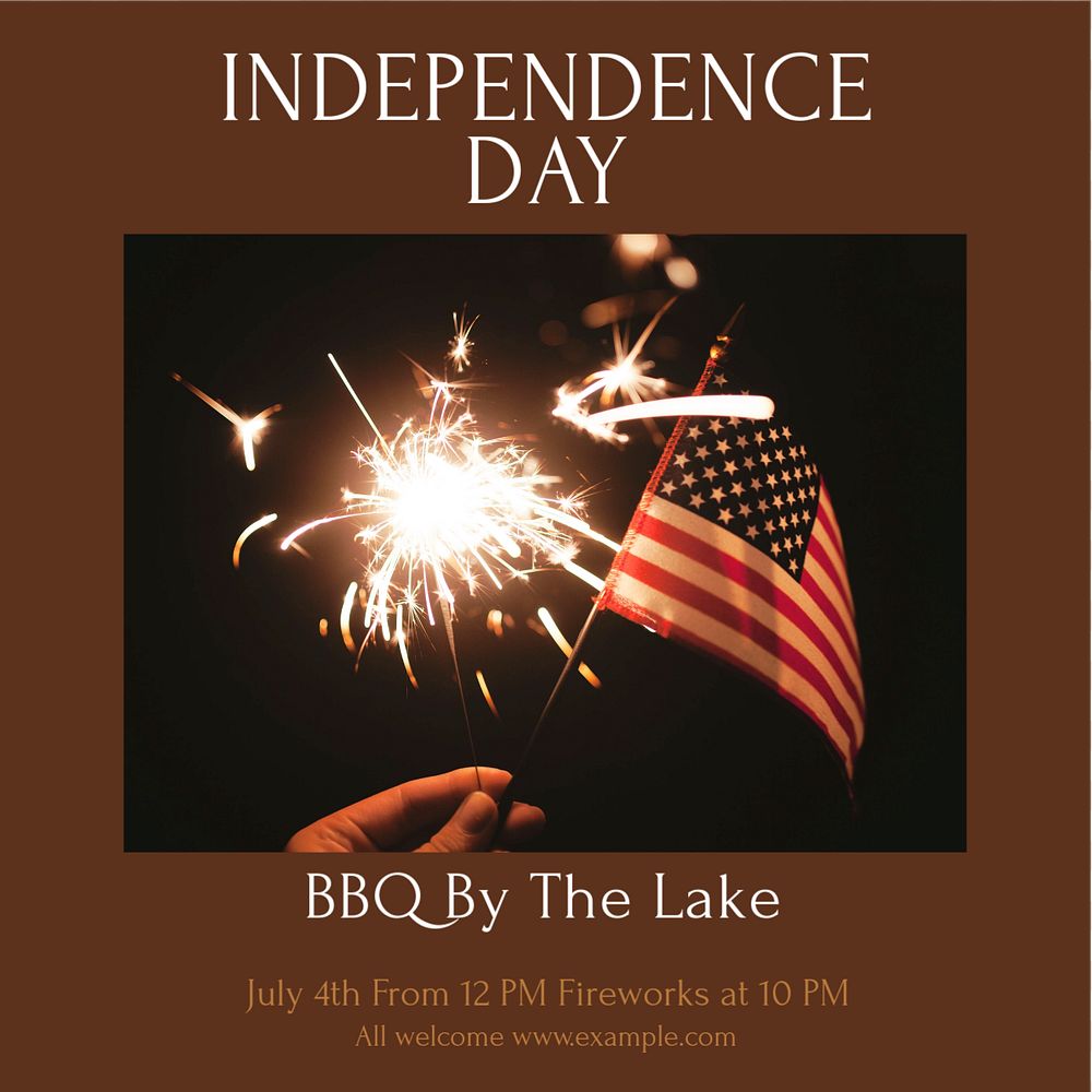 Independence day Instagram post template, editable social media design