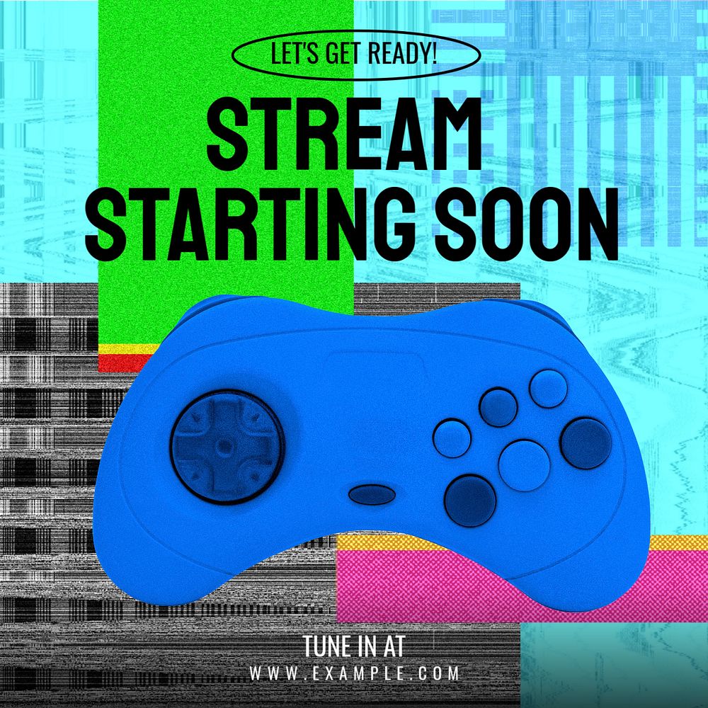 Streaming soon Instagram post template, editable text