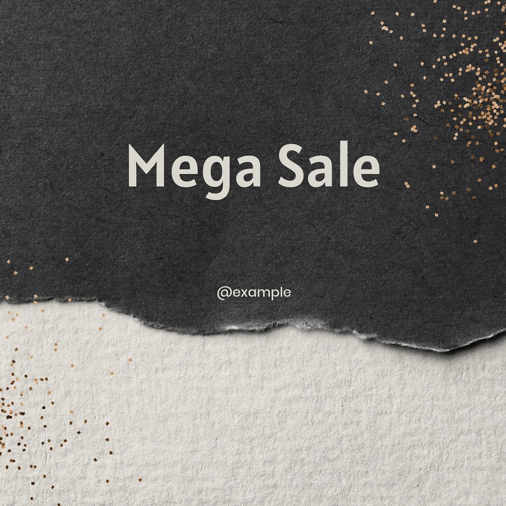 Mega sale Instagram post template, editable text