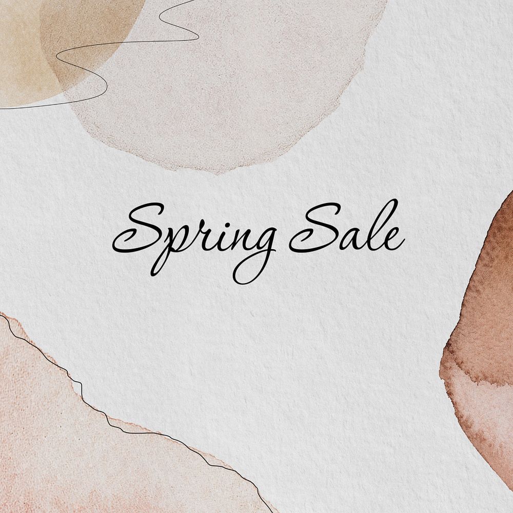 Spring sale Instagram post template, editable text