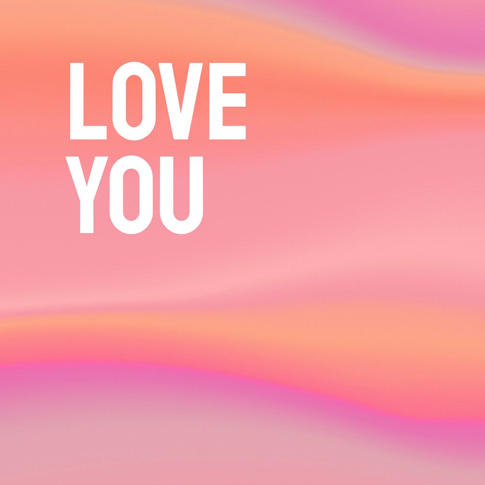 Love you Instagram post template, editable text