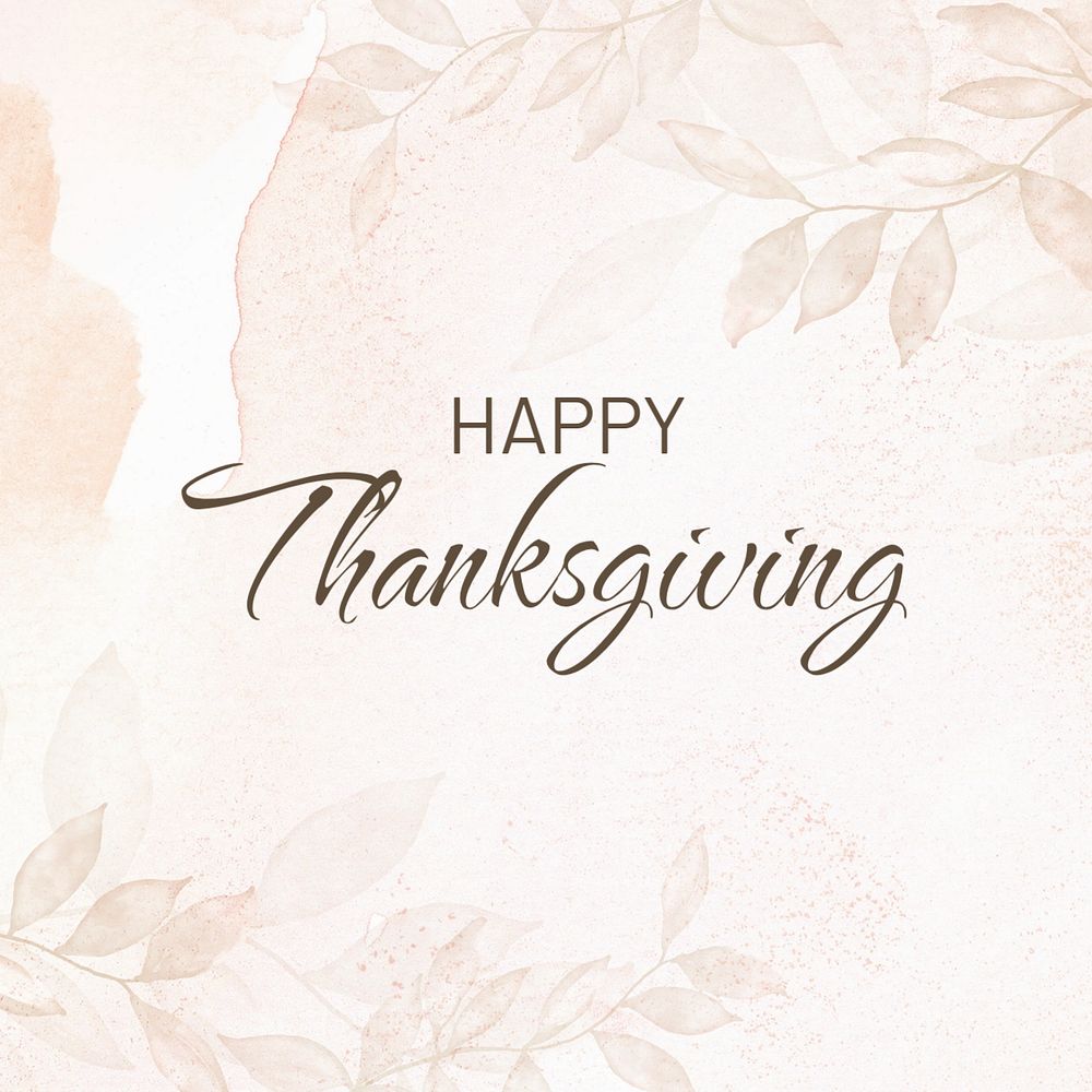 Happy thanksgiving Instagram post template, editable text