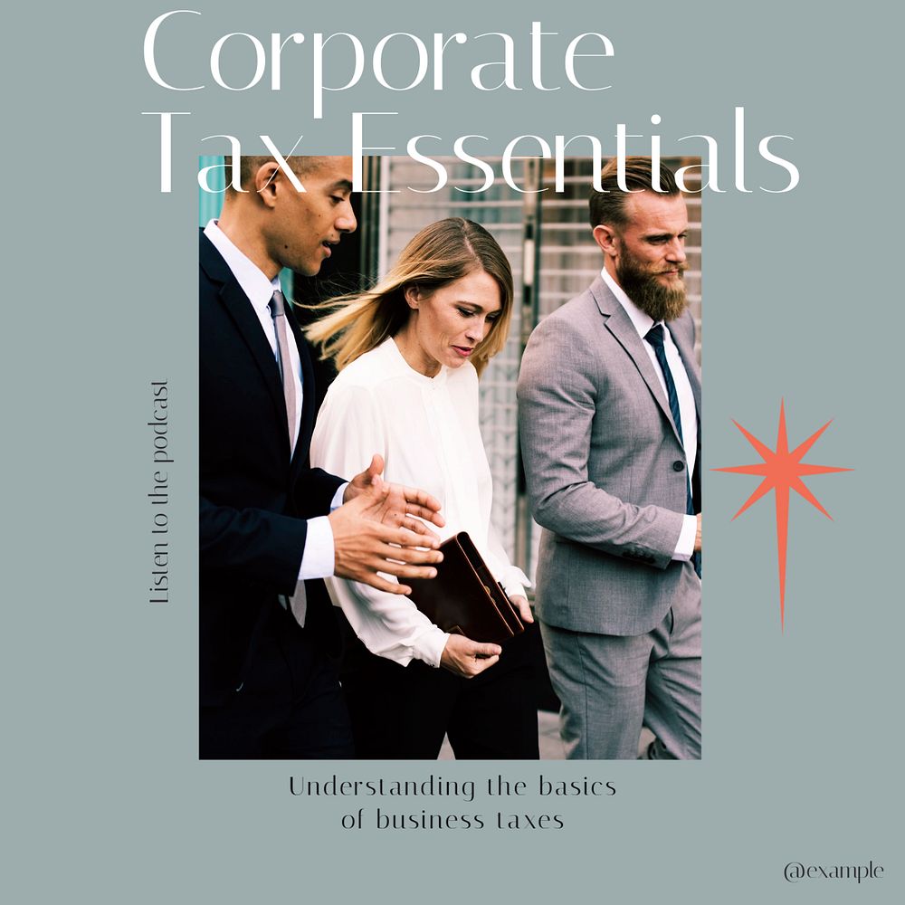 Corporate tax Instagram post template, editable social media design