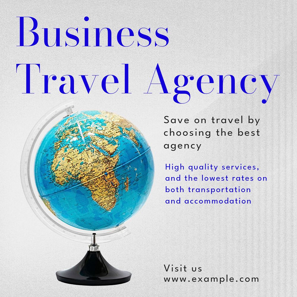 Travel agency Facebook post template, editable design