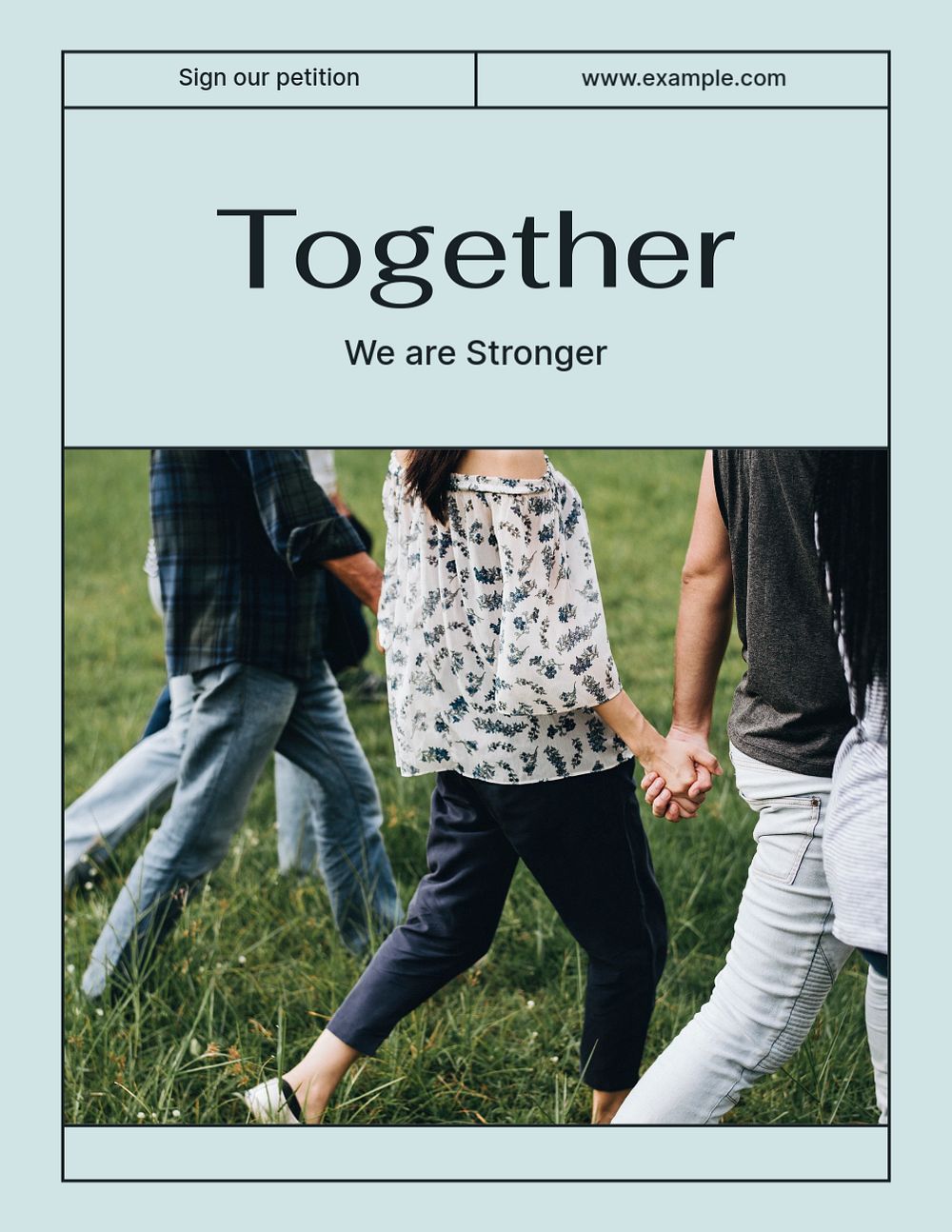 Together flyer template, editable text & design