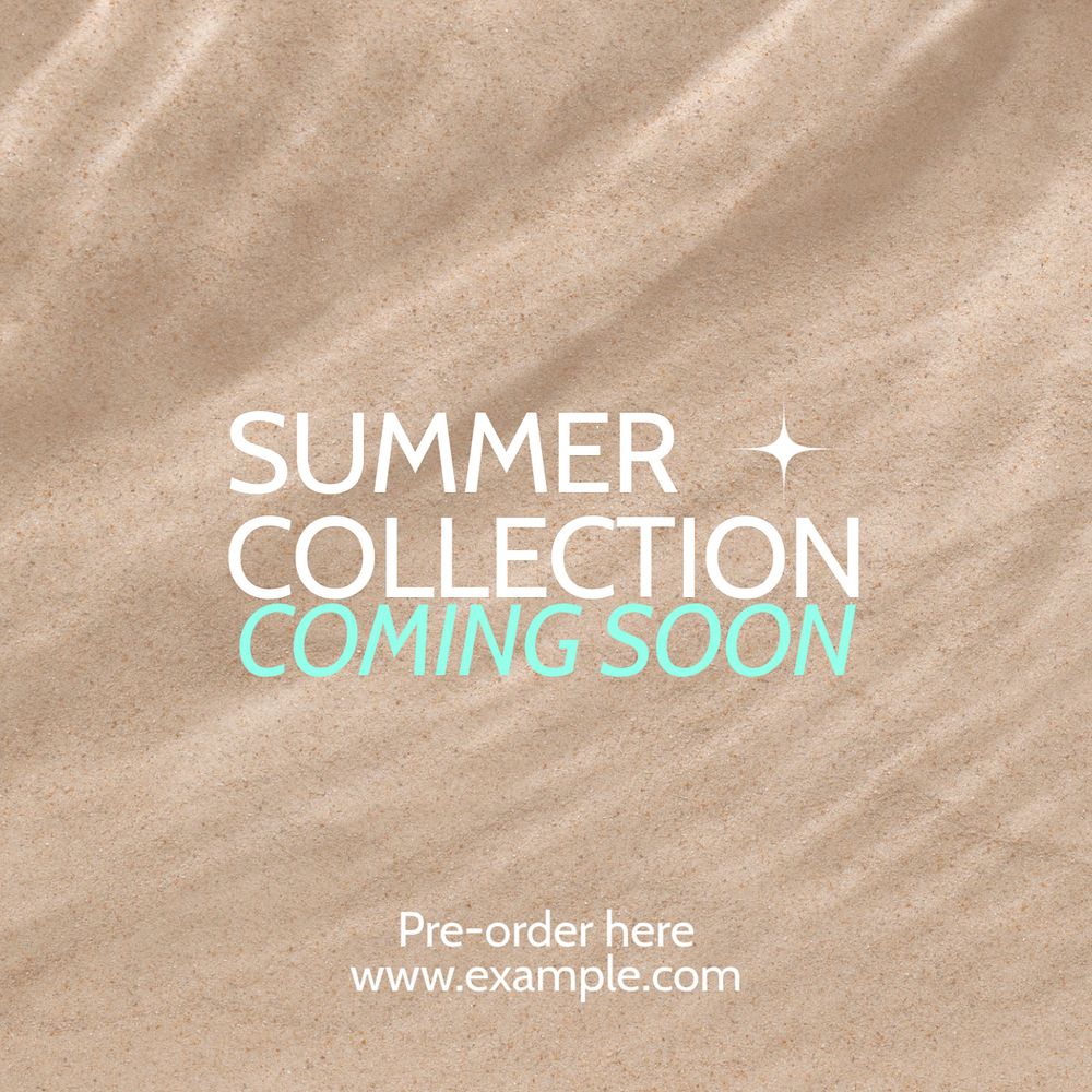 Summer collection Instagram post template, editable text