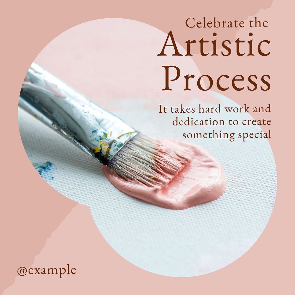 Artistic process Instagram post template, editable social media design