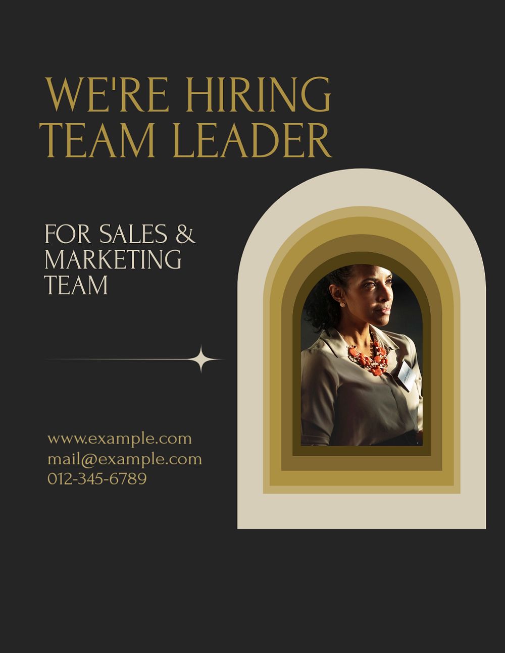 Team leader flyer template, editable text & design