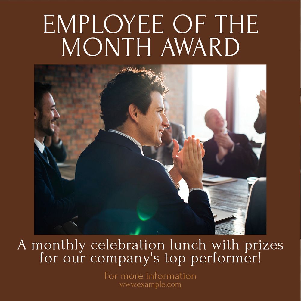 Employee of the month Instagram post template, editable social media design