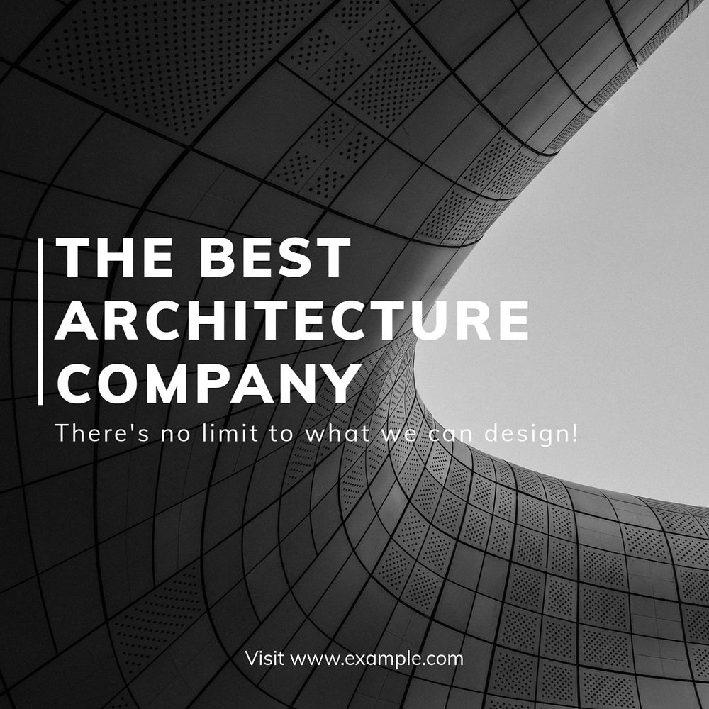 Architecture company Instagram post template, editable text