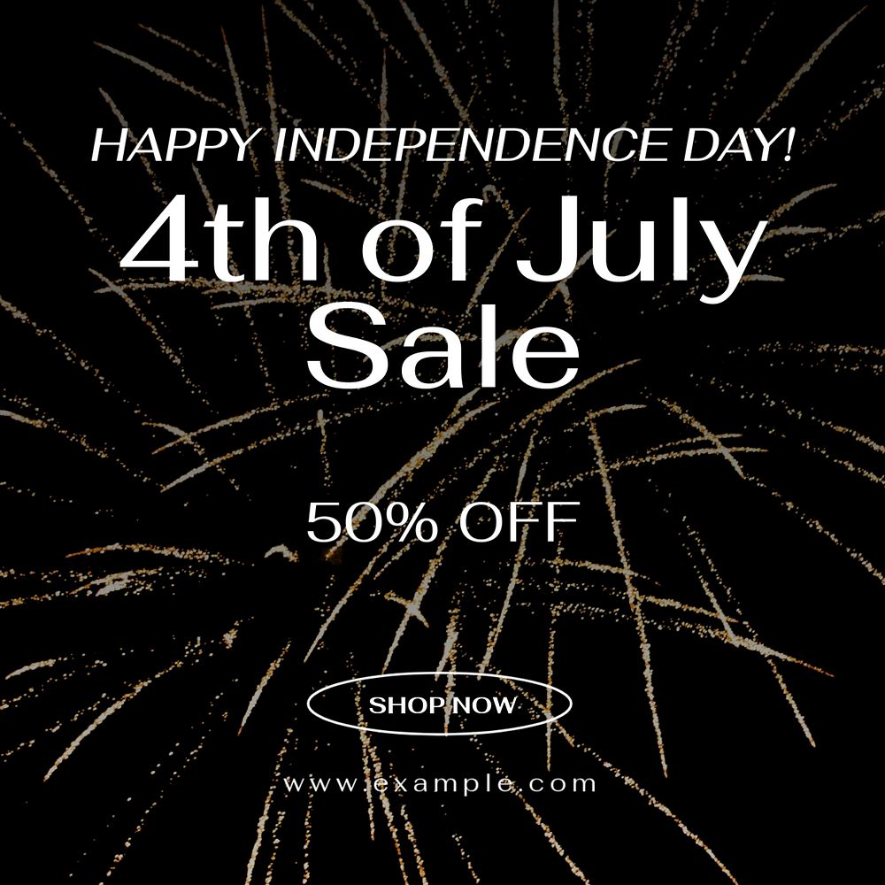 4th of July sale Instagram post template, editable text