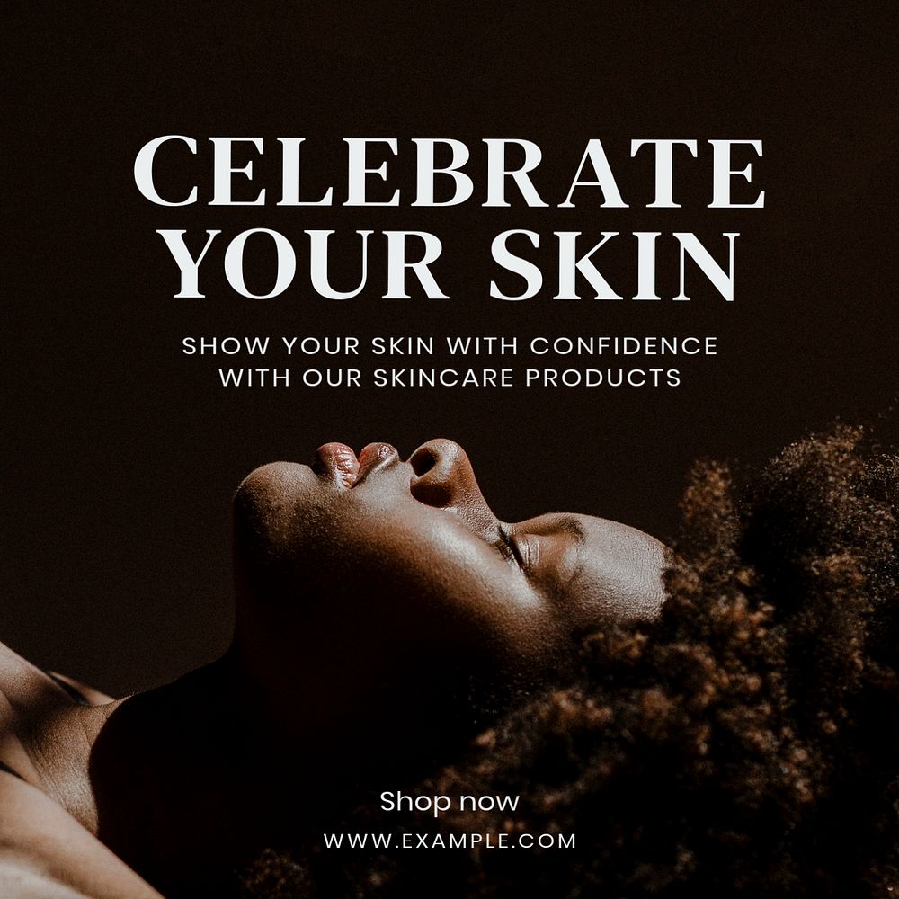 Celebrate your skin post template, editable social media design