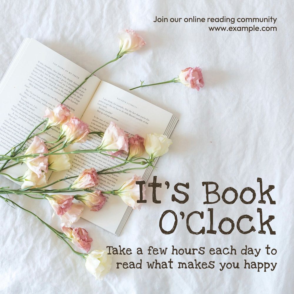 Book time Instagram post template