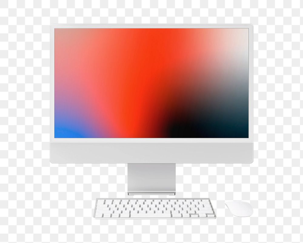 Computer screen mockup png element, editable digital device