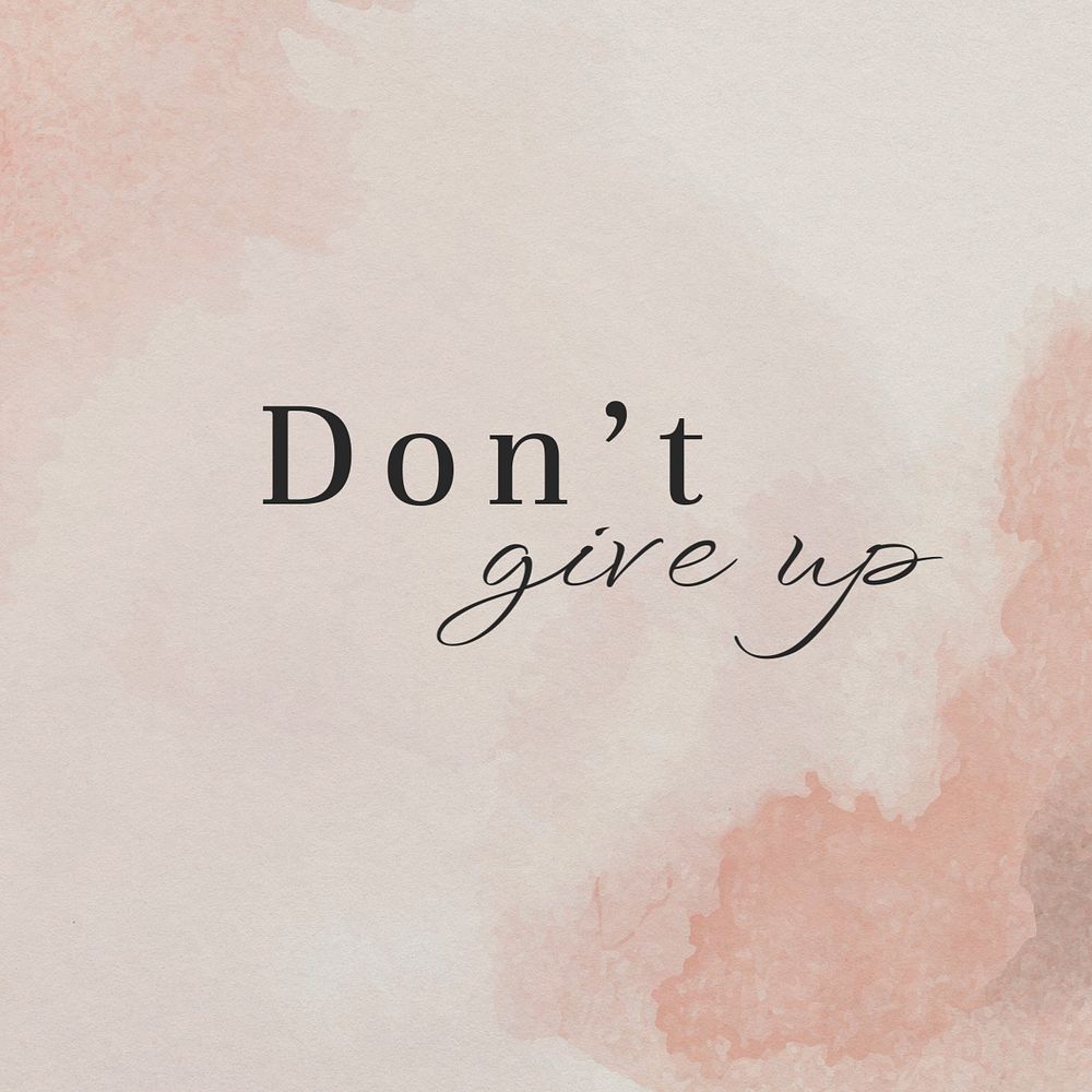 Don't give up Instagram post template, editable text