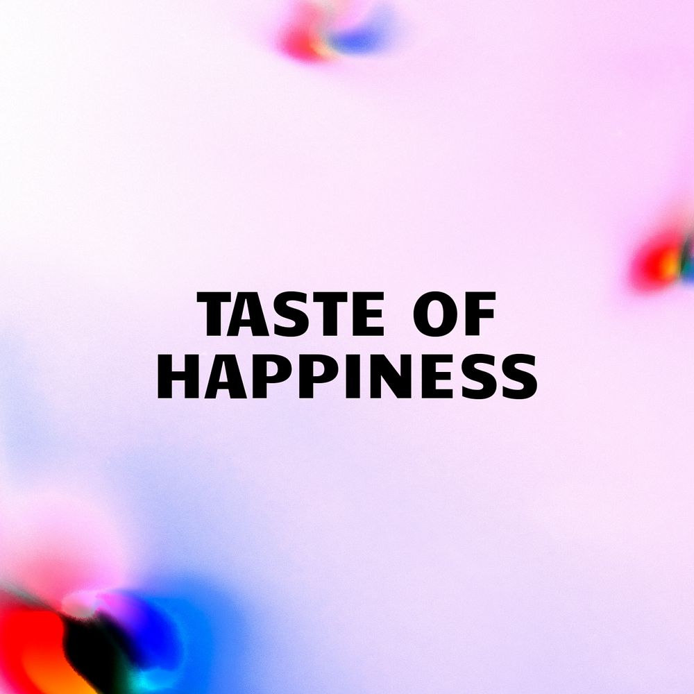 Taste of happiness Instagram post template, editable text