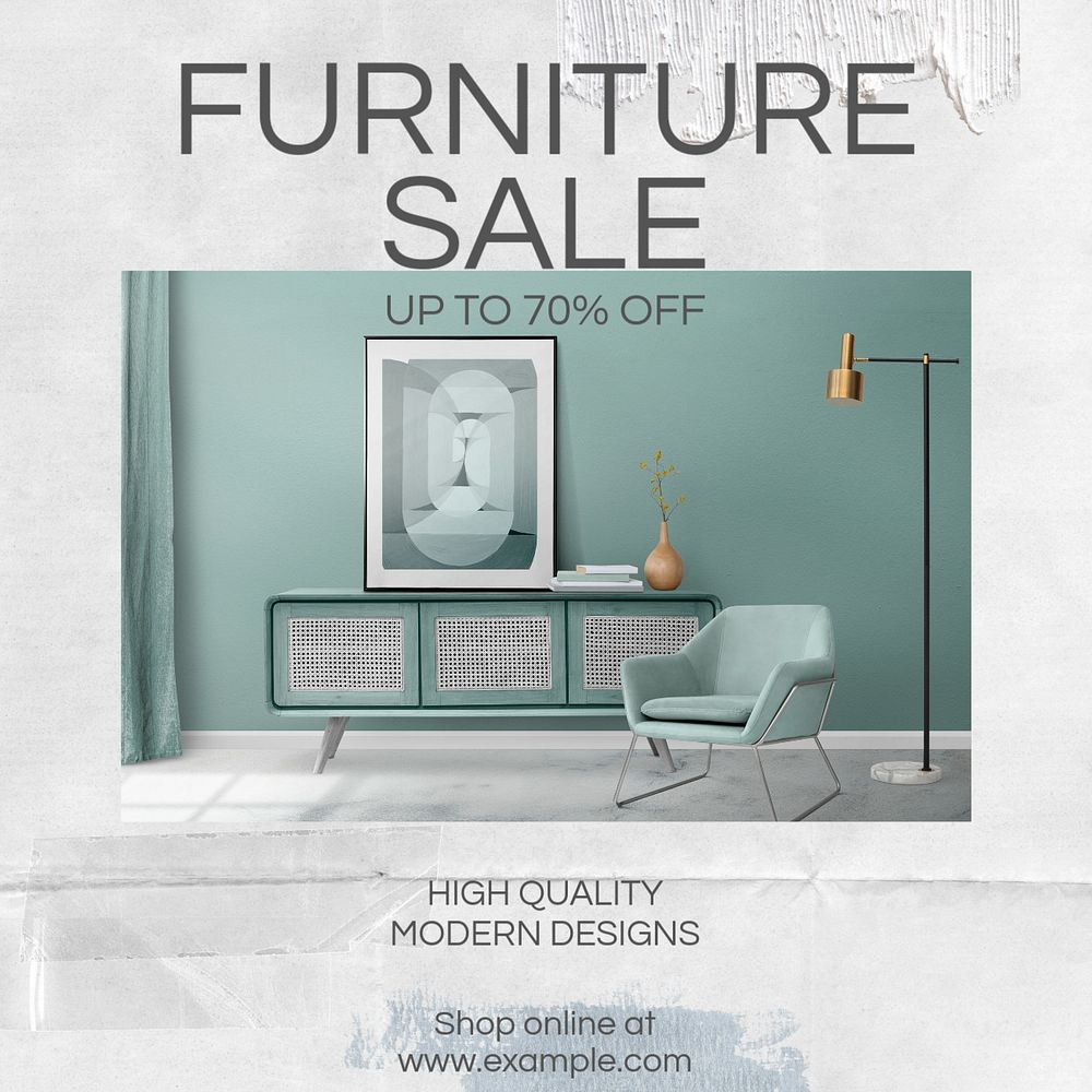 Furniture sale Facebook post template, editable design