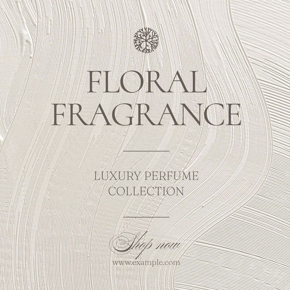 Floral fragrance perfume Instagram post template, editable text