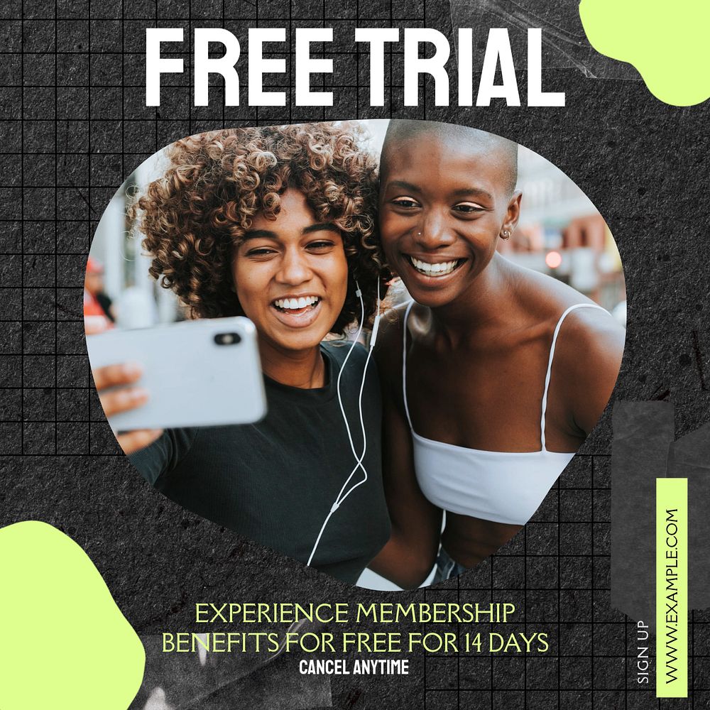 Free trial Instagram post template, editable social media design