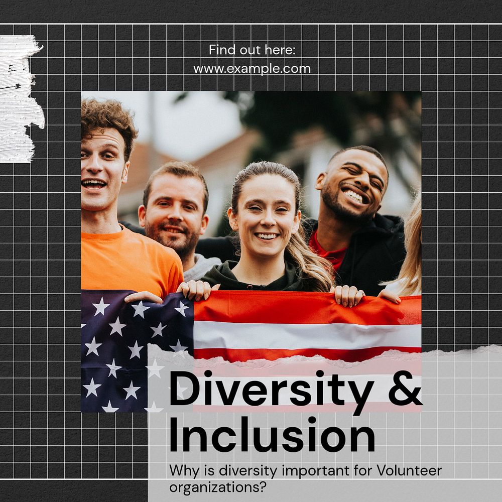 Diversity & inclusion Instagram post template, editable social media design