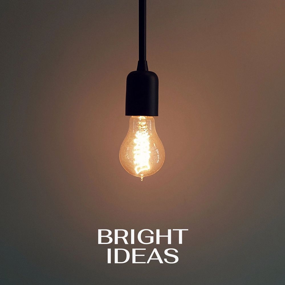 Bright ideas Instagram post template, editable text