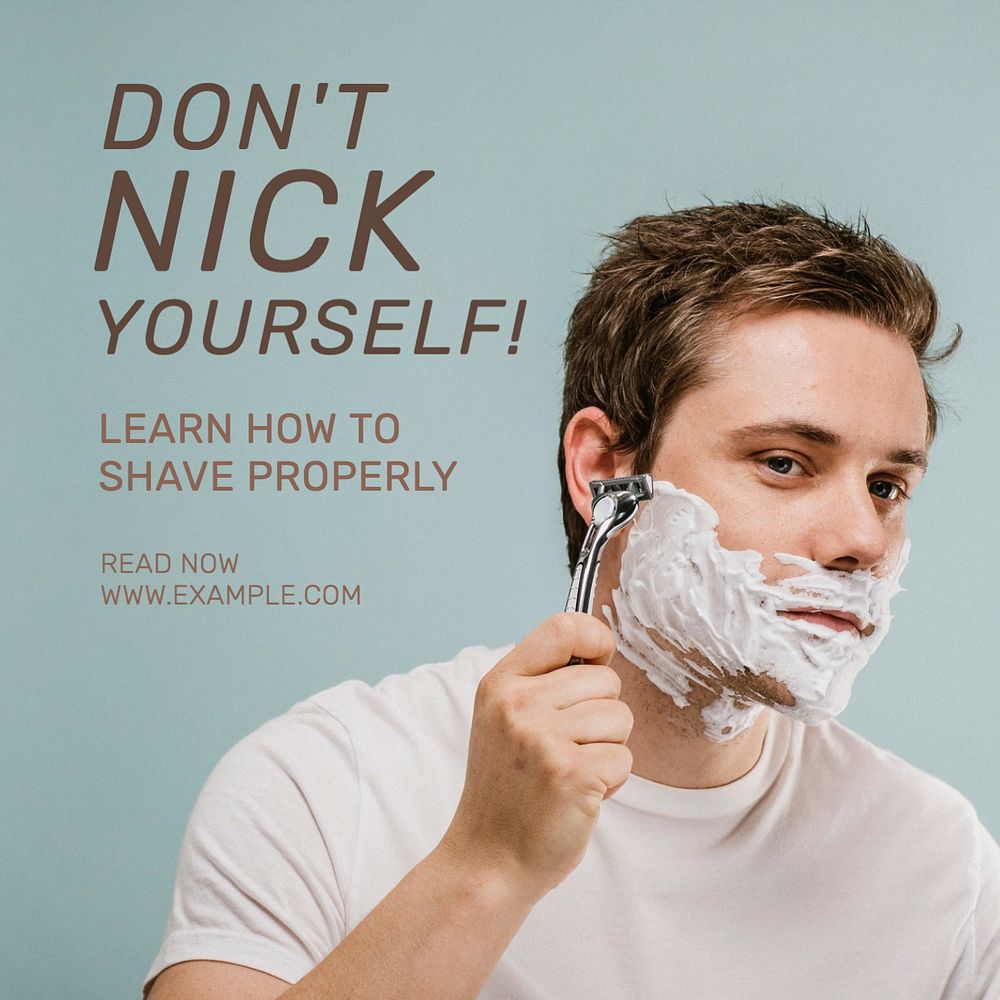 Shaving safety Instagram post template