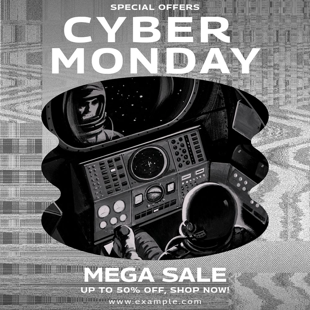 Cyber Monday Instagram post template, editable text