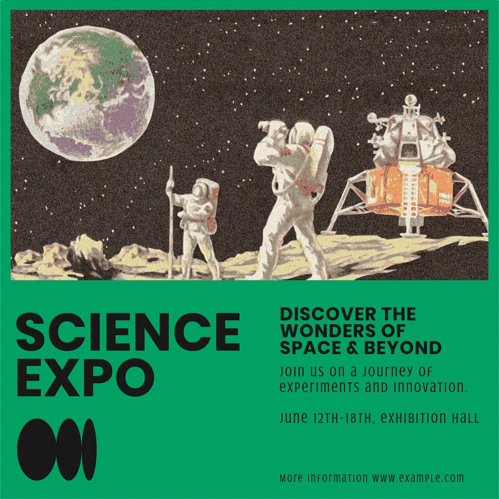 Science expo Instagram post template, editable design