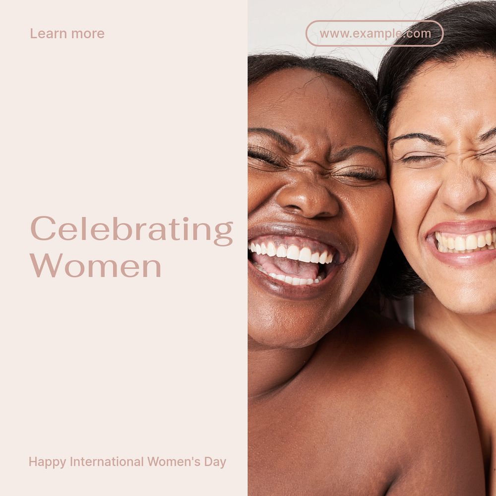 Celebrating women Instagram post template, editable text