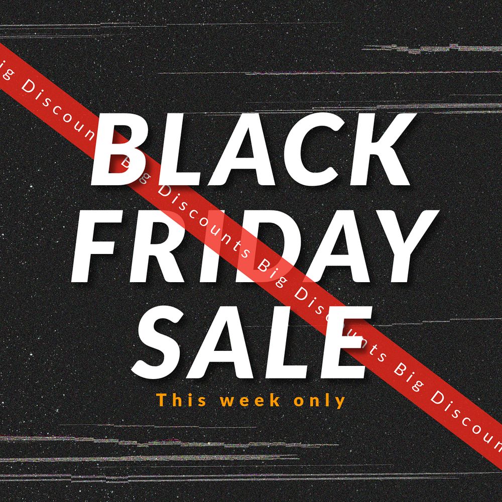 Black Friday Instagram post template, editable text